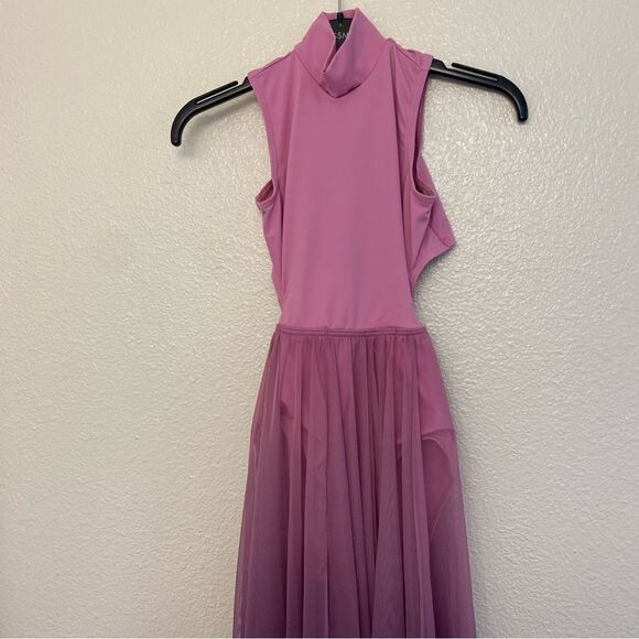 Weissman Elite dance costume maxi ombre purple pink dress Only Love D13873 IC - Picture 3 of 12